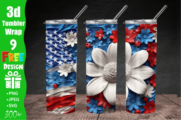3D American Flag Tumbler Wrap Review