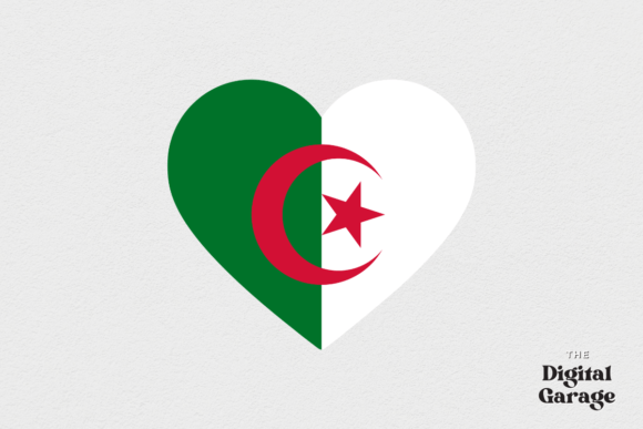 Algeria Heart Flag, SVG PNG Review