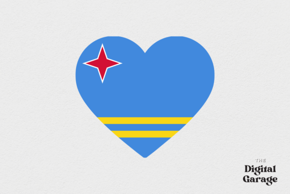 Aruba Heart Flag, SVG PNG – Graphics & Crafts