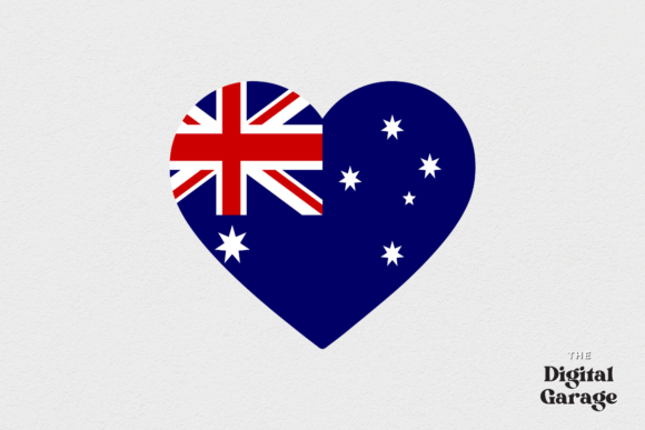 Australia Heart Flag, SVG PNG – Graphics & Crafts