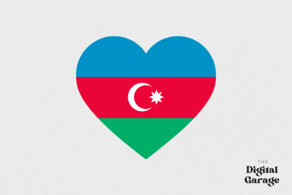 Azerbaijan Heart Flag, SVG PNG – Graphics & Crafts