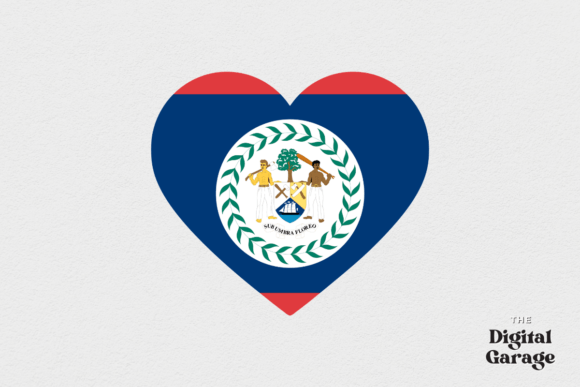 Belize Heart Flag, SVG PNG: Graphics & Crafts for Branding
