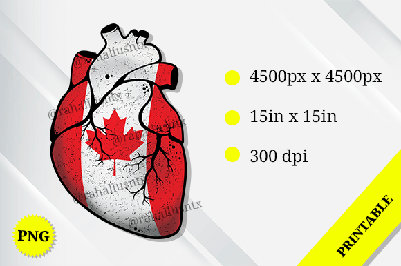 Canada Heart Flag: Graphics for Crafts & Blogs