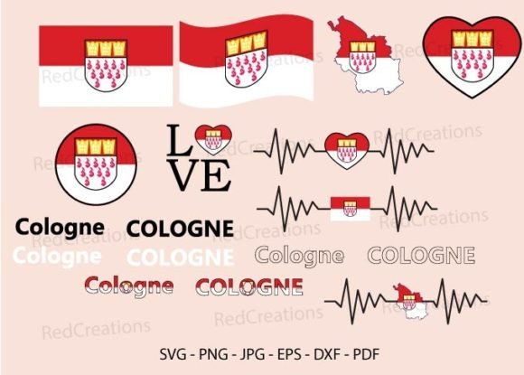 Cologne Flag Svg Bundle: Graphics & Crafts