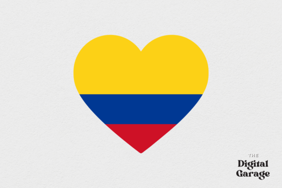 Colombia Heart Flag, SVG PNG: Graphics and Crafts for Digital Publishing