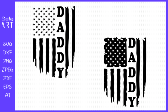 Daddy Distressed Flag: Graphics and Crafts in Action