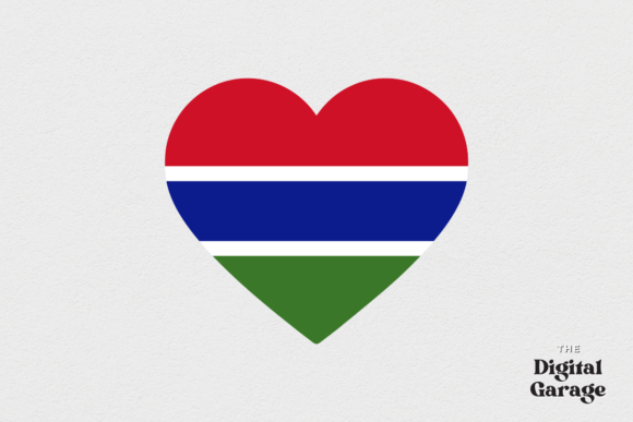 Gambia Heart Flag, SVG PNG