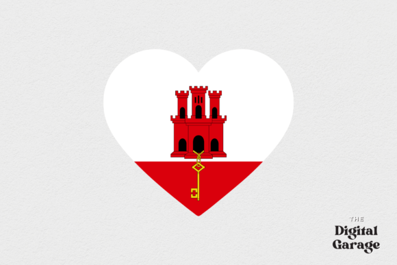 Gibraltar Flag, Gibraltar Heart SVG PNG