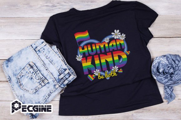 Human Kind Rainbow Flag LGBT Graphics and Crafts