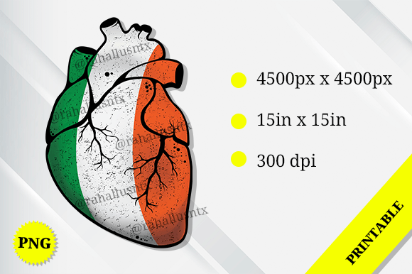 Ireland Heart Flag Graphics for Crafts