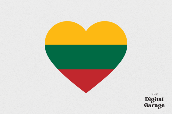 Lithuania Flag, Lithuania Heart SVG PNG: Graphics & Crafts