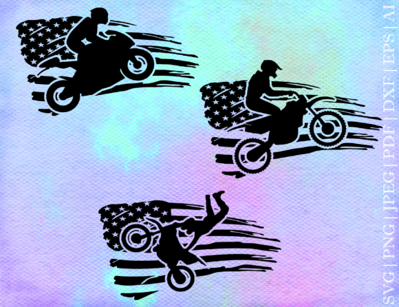 Motorcycle Flag SVG for Graphics and Crafts