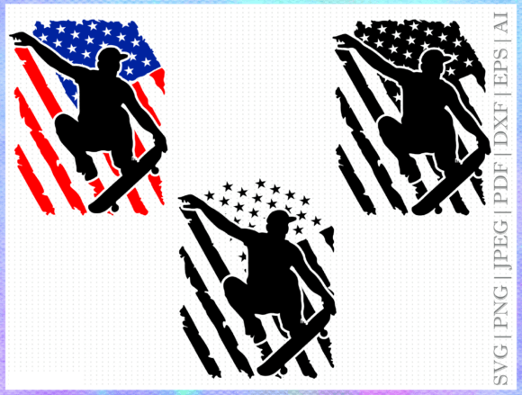 Skateboard Flag Svg: Graphics for Crafts