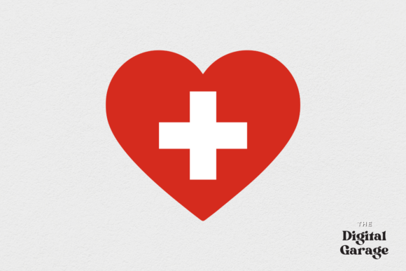 Switzerland Flag, Switzerland Heart SVG: Graphics and Crafts for Digital Publishing