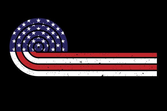 US Flag Retro Background 4th of July Graphics & Crafts