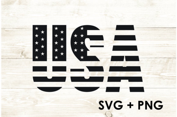 USA Text America American Flag Svg for Crafts